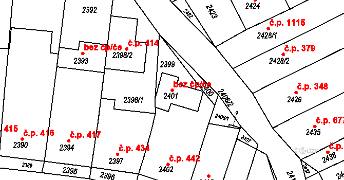 Nivnice 49054236 na parcele st. 2401 v KÚ Nivnice, Katastrální mapa