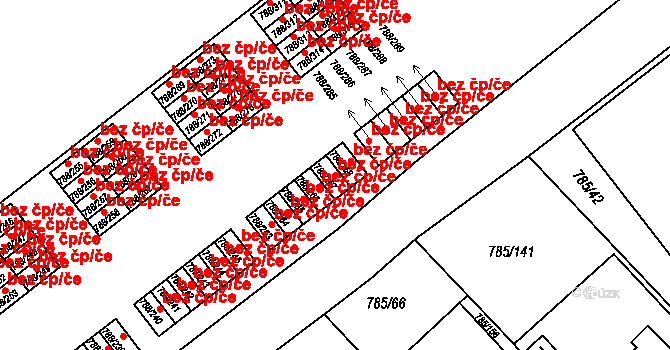 Boskovice 49413236 na parcele st. 788/267 v KÚ Boskovice, Katastrální mapa