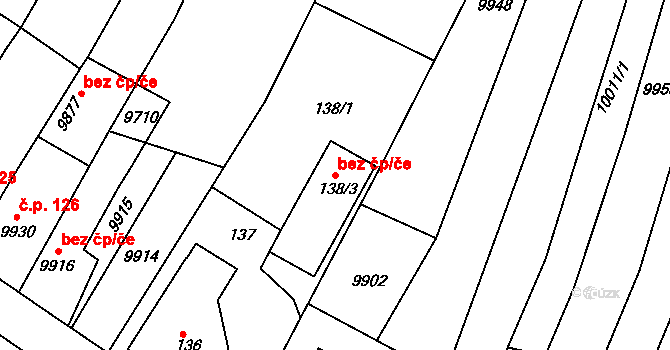 Oleksovice 49500236 na parcele st. 138/3 v KÚ Oleksovice, Katastrální mapa