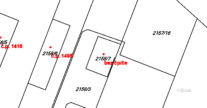 Opava 93454236 na parcele st. 2158/7 v KÚ Kylešovice, Katastrální mapa