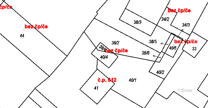 Měřín 118132237 na parcele st. 40/4 v KÚ Pustina u Měřína, Katastrální mapa