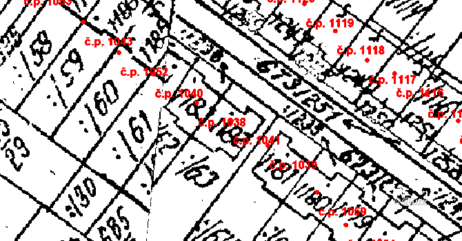 Lanžhot 1041 na parcele st. 1183 v KÚ Lanžhot, Katastrální mapa