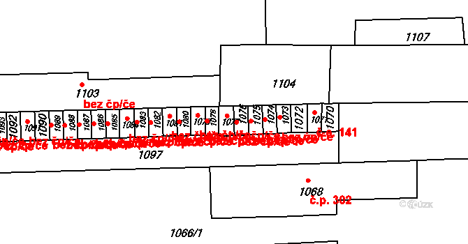 Komárov 127, Brno, Katastrální mapa
