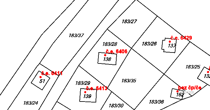 Pravíkov 6406, Kamenice nad Lipou na parcele st. 138 v KÚ Pravíkov, Katastrální mapa