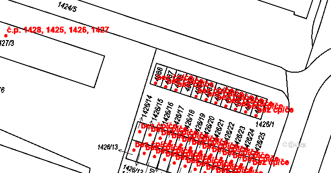 Čelákovice 46123237 na parcele st. 4087 v KÚ Čelákovice, Katastrální mapa