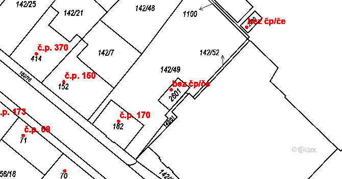Kralupy nad Vltavou 80085237 na parcele st. 2601 v KÚ Lobeček, Katastrální mapa