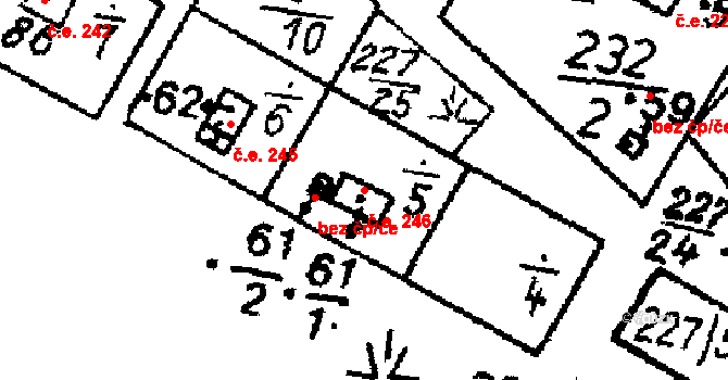 Zliv 246, Planá na parcele st. 61/1 v KÚ Zliv nad Mží, Katastrální mapa