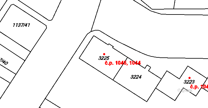 Bolevec 1044,1045, Plzeň na parcele st. 3224 v KÚ Bolevec, Katastrální mapa