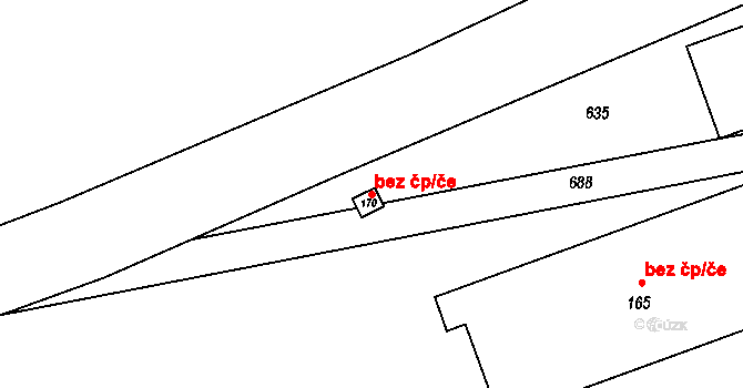 Hořešovice 39316238 na parcele st. 170 v KÚ Hořešovice, Katastrální mapa