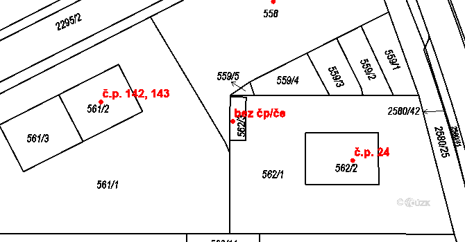 Horšovský Týn 41624238 na parcele st. 562/3 v KÚ Horšovský Týn, Katastrální mapa