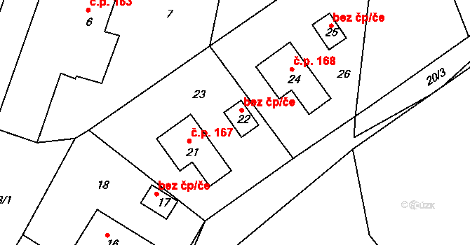 Pila 41792238 na parcele st. 22 v KÚ Pila, Katastrální mapa
