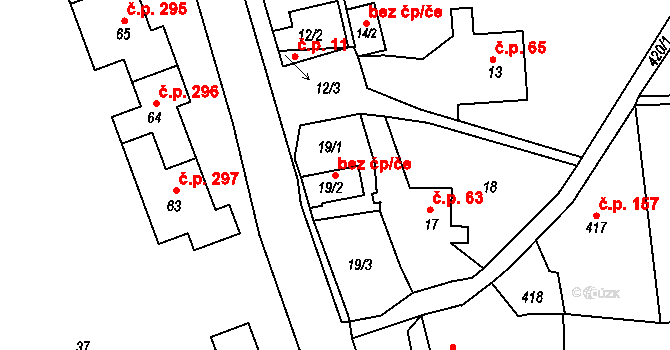 Lomnice 44384238 na parcele st. 19/2 v KÚ Týn u Lomnice, Katastrální mapa