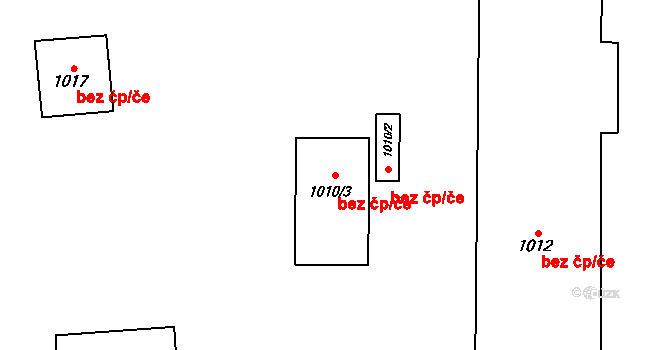 Rájec-Jestřebí 46033238 na parcele st. 1010/3 v KÚ Rájec nad Svitavou, Katastrální mapa
