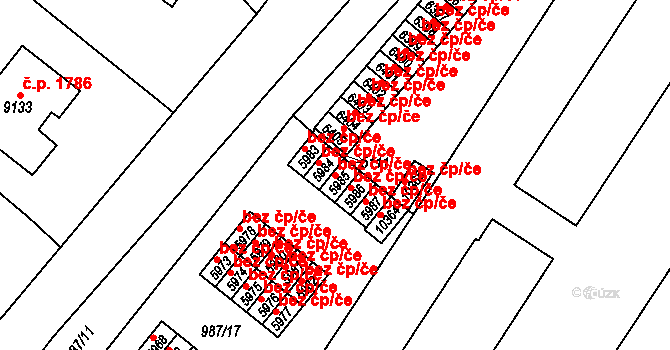 Pardubice 46751238 na parcele st. 5985 v KÚ Pardubice, Katastrální mapa