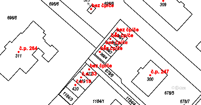 Lipovec 23 na parcele st. 369/4 v KÚ Lipovec u Blanska, Katastrální mapa