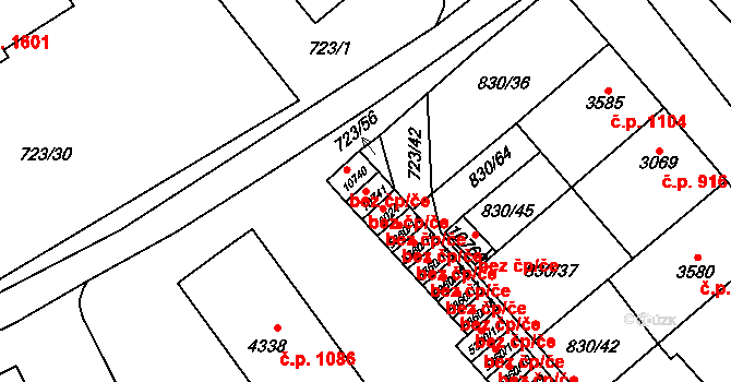Pardubice 49175238 na parcele st. 10741 v KÚ Pardubice, Katastrální mapa
