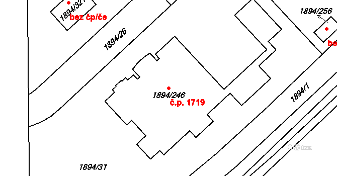 České Budějovice 2 1719, České Budějovice na parcele st. 1894/246 v KÚ České Budějovice 2, Katastrální mapa