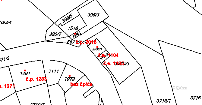 Kraslice 38549239 na parcele st. 2532 v KÚ Kraslice, Katastrální mapa
