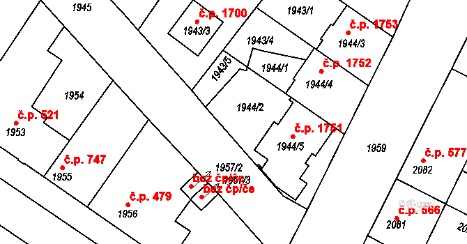 Dubňany 38891239 na parcele st. 1944/2 v KÚ Dubňany, Katastrální mapa