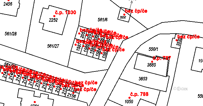 Vrchlabí 39087239 na parcele st. 1583 v KÚ Vrchlabí, Katastrální mapa