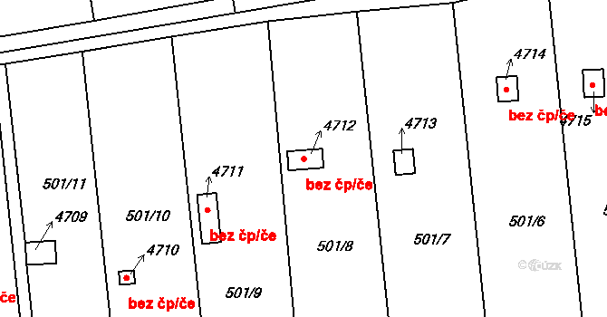Kolín V 6, Kolín na parcele st. 4712 v KÚ Kolín, Katastrální mapa