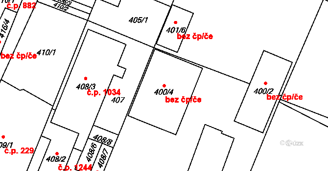 Holice 41343239 na parcele st. 400/4 v KÚ Holice v Čechách, Katastrální mapa