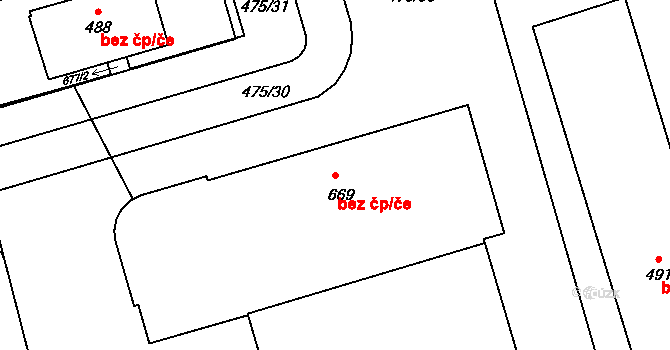 Zlín 42066239 na parcele st. 669 v KÚ Louky nad Dřevnicí, Katastrální mapa