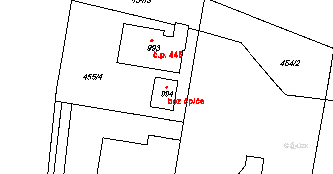 Ohrobec 42587239 na parcele st. 994 v KÚ Ohrobec, Katastrální mapa