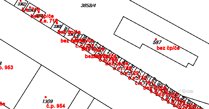 Rakovník 49143239 na parcele st. 3373 v KÚ Rakovník, Katastrální mapa