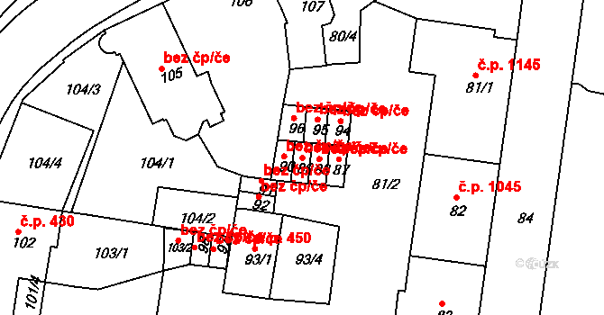 Sokolov 49907239 na parcele st. 89 v KÚ Sokolov, Katastrální mapa