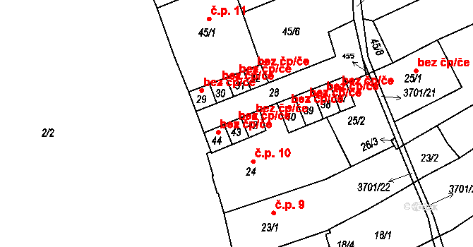 Holešov 50201239 na parcele st. 43 v KÚ Holešov, Katastrální mapa