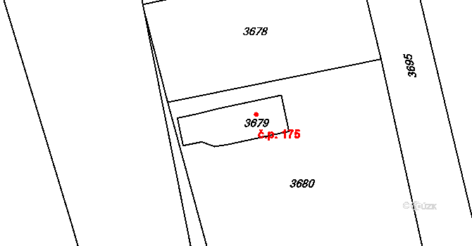 Třanovice 175 na parcele st. 3679 v KÚ Třanovice, Katastrální mapa