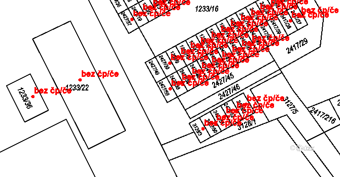 Rychnov nad Kněžnou 38482240 na parcele st. 2427/58 v KÚ Rychnov nad Kněžnou, Katastrální mapa