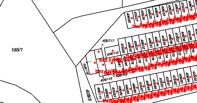 Třinec 40234240 na parcele st. 406/117 v KÚ Dolní Líštná, Katastrální mapa