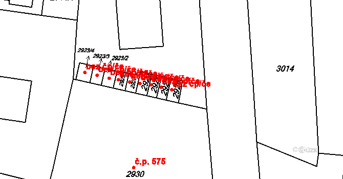 Sokolov 42954240 na parcele st. 2924 v KÚ Sokolov, Katastrální mapa
