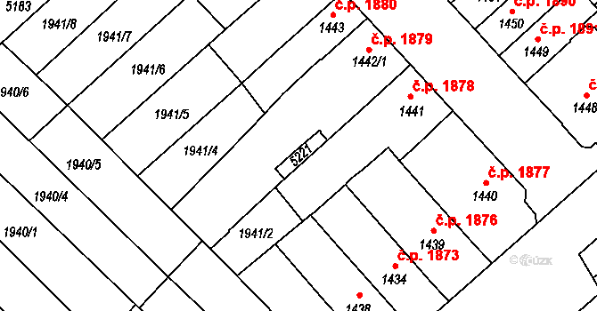 Kroměříž 79602240 na parcele st. 1442/2 v KÚ Kroměříž, Katastrální mapa