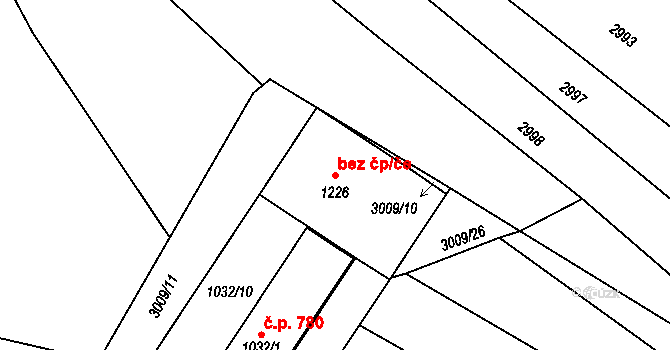 Polešovice 82384240 na parcele st. 1226 v KÚ Polešovice, Katastrální mapa