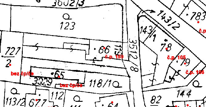 Cvikov I 159, Cvikov na parcele st. 66 v KÚ Cvikov, Katastrální mapa