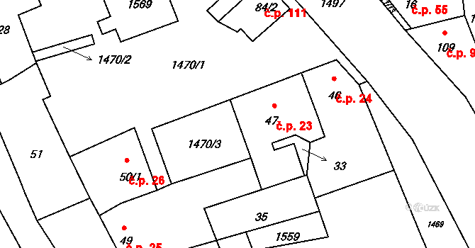 Lipno 19675241 na parcele st. 47 v KÚ Lipenec, Katastrální mapa