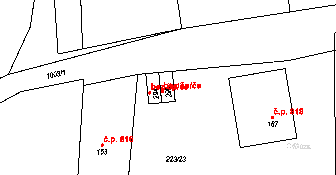 Jilemnice 38493241 na parcele st. 295 v KÚ Hrabačov, Katastrální mapa