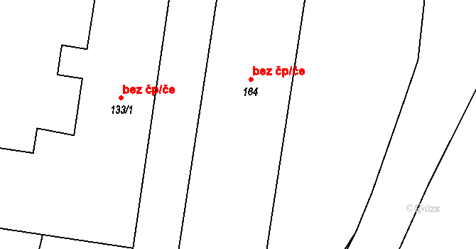 Petrovice 38626241 na parcele st. 164 v KÚ Petrovice u Sedlčan, Katastrální mapa