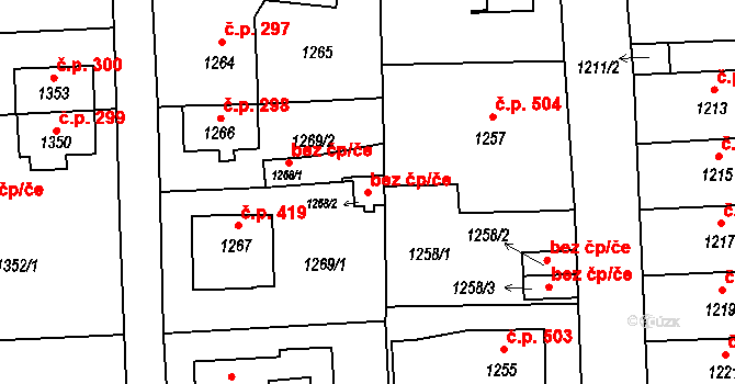 Postřelmov 39034241 na parcele st. 1268/2 v KÚ Postřelmov, Katastrální mapa