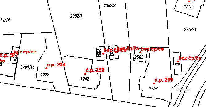 Domažlice 39196241 na parcele st. 2684 v KÚ Domažlice, Katastrální mapa