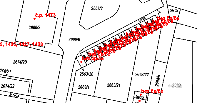 Moravská Třebová 42210241 na parcele st. 2663/8 v KÚ Moravská Třebová, Katastrální mapa