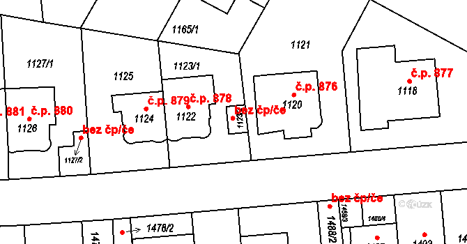 Praha 42334241 na parcele st. 1123/2 v KÚ Břevnov, Katastrální mapa
