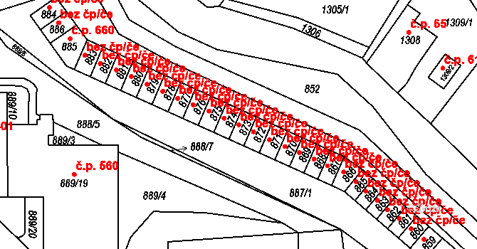 Ústí nad Labem 44724241 na parcele st. 873 v KÚ Neštěmice, Katastrální mapa