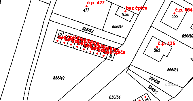 Hanušovice 44866241 na parcele st. 638 v KÚ Hanušovice, Katastrální mapa