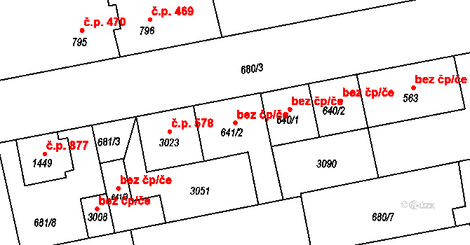 Vodňany 47177241 na parcele st. 641/2 v KÚ Vodňany, Katastrální mapa