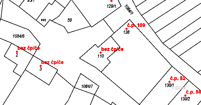 Dražůvky 48471241 na parcele st. 110 v KÚ Dražůvky, Katastrální mapa