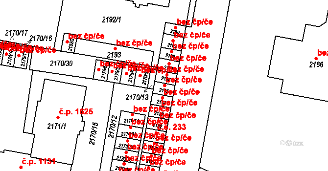 Tachov 48960241 na parcele st. 2185 v KÚ Tachov, Katastrální mapa